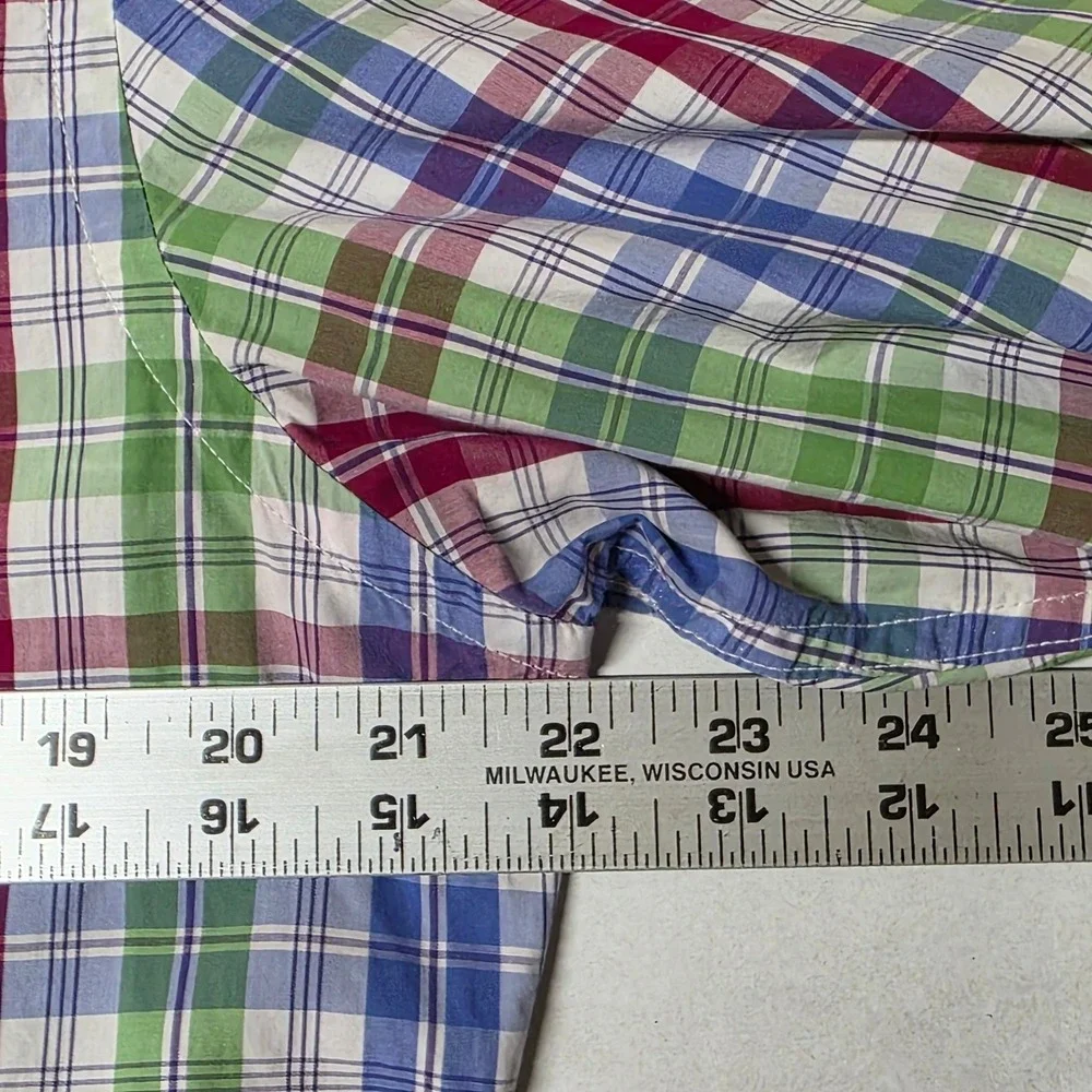 Banana Republic Softwash Tailored‎ Slim Fit Plaid Button Down Shirt L